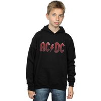 AC/DC Boy's Red Ice Logo Hoodie in Black | Size: 12-13 Years