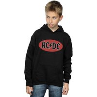AC/DC Boy's Red Circle Logo Hoodie in Black | Size: 7-8 Years
