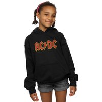 AC/DC Girl's Red Logo Hoodie in Black | Size: 7-8 Years
