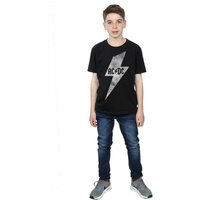 AC/DC Boy's Lightning Bolt Cotton T-Shirt in Black | Size: 3-4 Years