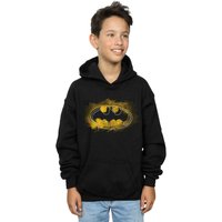 DC Comics Boy's Batman Spray Logo Hoodie in Black | Size: 7-8 Years