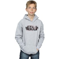 Star Wars Boy's The Last Jedi Spray Logo Hoodie in Grey | Size: 7-8 Years