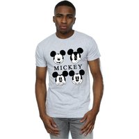 Four Heads Mickey Mouse Cotton T Shirt
