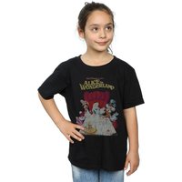 Girl's Alice In Wonderland Retro Poster Cotton T-Shirt in | Size: 12-13 Years