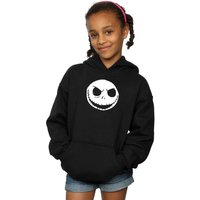 Disney Girl's Nightmare Before Christmas Jack Skellington Face Hoodie in Black | Size: 9 Years