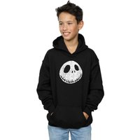 Disney Boy's Nightmare Before Christmas Jack Cracked Face Hoodie in Black | Size: 5-6 Years
