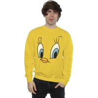 Looney Tunes Men's Tweety Pie Face Sweatshirt in Yellow | Size: XL