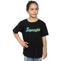 Girl's Supergirl Text Logo Cotton T-Shirt in | Size: 9 Years