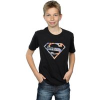 Boy's Superman Floral Logo 2 T-Shirt in | Size: 5-6 Years