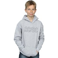 AC/DC Boy's Black Outline Logo Hoodie in Grey | Size: 12-13 Years