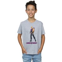 Hawkeye Boy's Locked On Target T-Shirt in Grey | Size: 7-8 Years