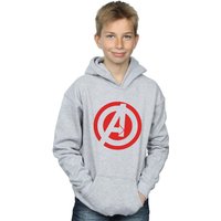 Marvel Boy's Avengers Assemble Solid A Logo Hoodie in Grey | Size: 5-6 Years