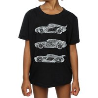 Girl's Cars Text Racers Cotton T-Shirt in | Size: 5-6 Years