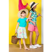 & Twirl Versatile Easy Wear Summer Skirt Tropical Floral Print