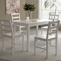Comfy Living Ltd 5 Piece Wooden Dining Set White