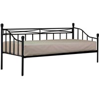 Comfy Living Ltd Metal Daybed in Black | Size: Small Single