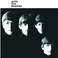 Beatles With Band Logo Fridge Magnet in Black