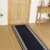 runrug Hallway Carpet Runner Rug - Soft & Comfy, 9mm - 'Key' in Blue | Size: 80 cm x 240 cm