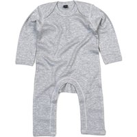 Babybugz Boy's Long Sleeved Rompersuit in Light Grey | Size: 6-12 m