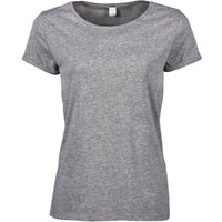 TEE JAYS Women's Roll Sleeve Cotton T-Shirt in Grey | Size: 2XL