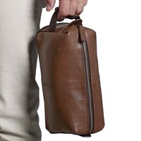 Quadra NuHide Faux Leather Washbag in Tan