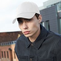 Beechfield Men's Authentic 6 Panel Baseball Cap in White