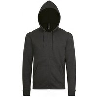 Zip Up Plain Hoodie Charcoal