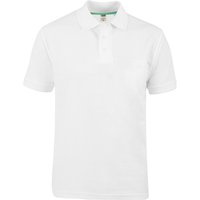 D555 Men's Grant Pique Kingsize Polo Shirt in White | Size: 6XL