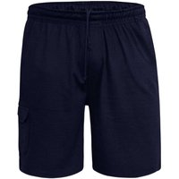 D555 Men's John Cotton Lightweight Kingsize Cargo Shorts in Navy | Size: 1XL
