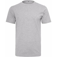 Build Your Brand Men's Short Sleeve Round Neck T-Shirt in Grey | Size: Large