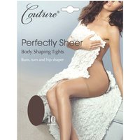 Couture Women's Perfectly Sheer Body Shaping Tights (1 Pair) in True Black | Size: Large