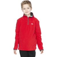 Trespass Boy's Etto Half Zip Fleece Top in Red | Size: 11-12 Years
