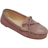 Eastern Counties Leather Women's Suede Moccasins in Pale Pink | Size: 7
