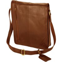 Eastern Counties Leather Men's Narrow Messenger Bag in Tan
