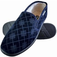Plush Fur Lined Memory Foam Plaid Checked Slippers