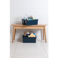 Wham Casa 2 x Kitchen Plastic Large 2 Section Tidy/Caddy Organiser in Navy