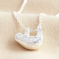 Lisa Angel Women's Sloth Silver Pendant Necklace