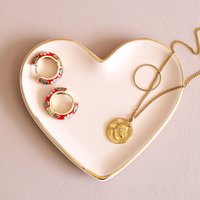 Lisa Angel Women's Pink Heart Trinket Dish in Baby Pink