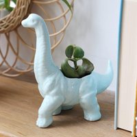 Lisa Angel Green Diplodocus Dinosaur Planter H8cm in Light Green