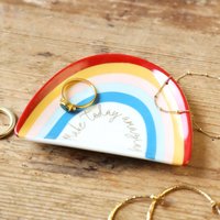 Lisa Angel Women's Rainbow ‘Make Today Amazing' Trinket Dish