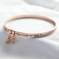 Lisa Angel Women's Rose Gold 'Nana' Meaningful Word Bangle