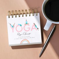 Lisa Angel Women's Daily Yoga Poses Desktop Flip Chart in White
