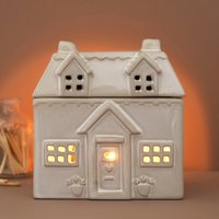 Lisa Angel Women's Rustic House Wax Melt Burner in Off-White