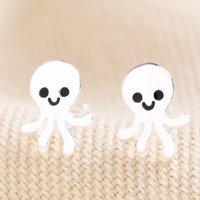 Lisa Angel Women's Octopus Sterling Silver Stud Earrings