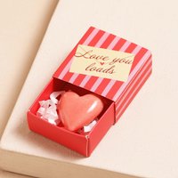 Lisa Angel Women's Tiny Matchbox Love You Ceramic Heart Token in Light Red
