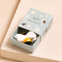 Lisa Angel Women's Tiny Matchbox Ceramic Bee Token in Yellow