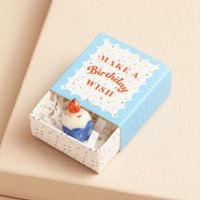 Lisa Angel Women's Tiny Matchbox Ceramic Birthday Cake Token in Blue