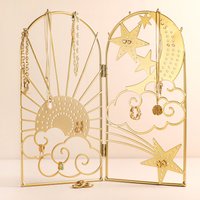 Lisa Angel Women's Celestial Metal Folding Jewellery Stand in Gold