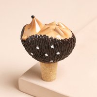 Lisa Angel Women's Hedgehog Cork Bottle Stopper in Dark Brown