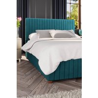 Laurence Llewelyn-Bowen Estella Ottoman Storage Bed in Plush Velvet Fabric, Custom Made in Emerald | Size: Double